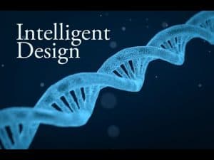 DNA double helix, illustrating intelligent design.