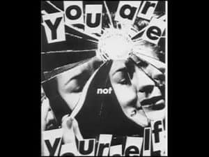 Black and white collage art; "You are not yourself" text overlay. Postmodern art.