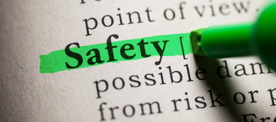 Close-up of a dictionary page highlighting the definition of "Safety," a key concept in safe spaces.
