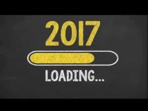 Chalkboard graphic: 2017 loading bar. Examined Year.