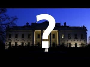 The White House at night, illuminated. Election Special.