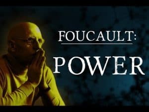 Michel Foucault contemplating power; "Foucault: Power