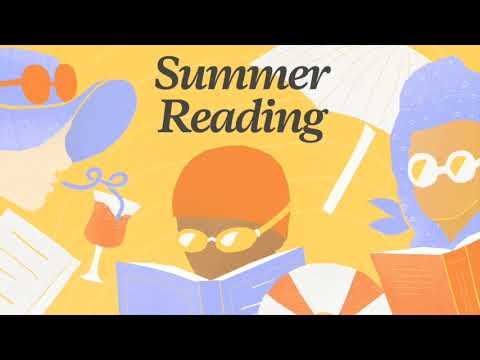 Summer reading: three diverse people relaxing and enjoying books.