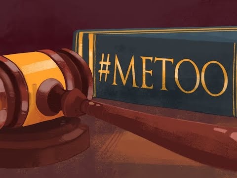 Gavel and book with "#MeToo" signifying accountability and justice in the #MeToo movement.