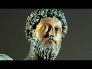 Bronze bust of Roman Emperor Marcus Aurelius
