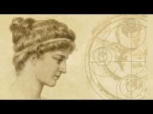 Portrait of Hypatia of Alexandria, a prominent philosopher, astronomer, and mathematician.