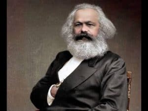 Karl Marx, philosopher and economist, in a formal portrait.
