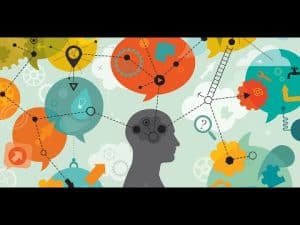 Abstract illustration of interconnected ideas and thoughts, representing the power of the mind.