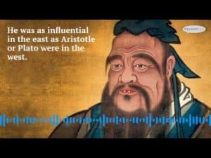 Portrait of Confucius, influential Chinese philosopher and teacher.