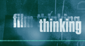Film Thinking: Title card graphic for a philosophy and film blog.