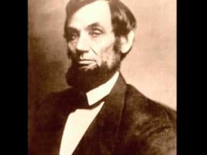 Close-up portrait of Abraham Lincoln, showcasing his thoughtful expression.