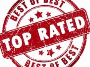 Red stamp: Top Rated, Best of Best