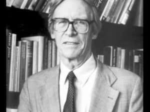 Black and white portrait of John Rawls