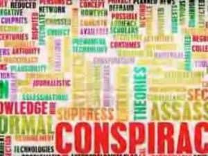 Word cloud: Conspiracy theories, knowledge, suppress, journalistic