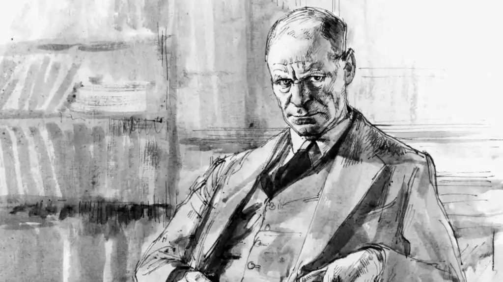 Black and white portrait of philosopher Gilbert Ryle.